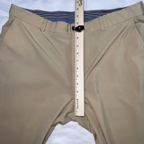 Brooks Brothers Pants Mens Size 38/32 Beige Khaki Flat Front Poly-Stretch Slacks - Picture 7 of 16